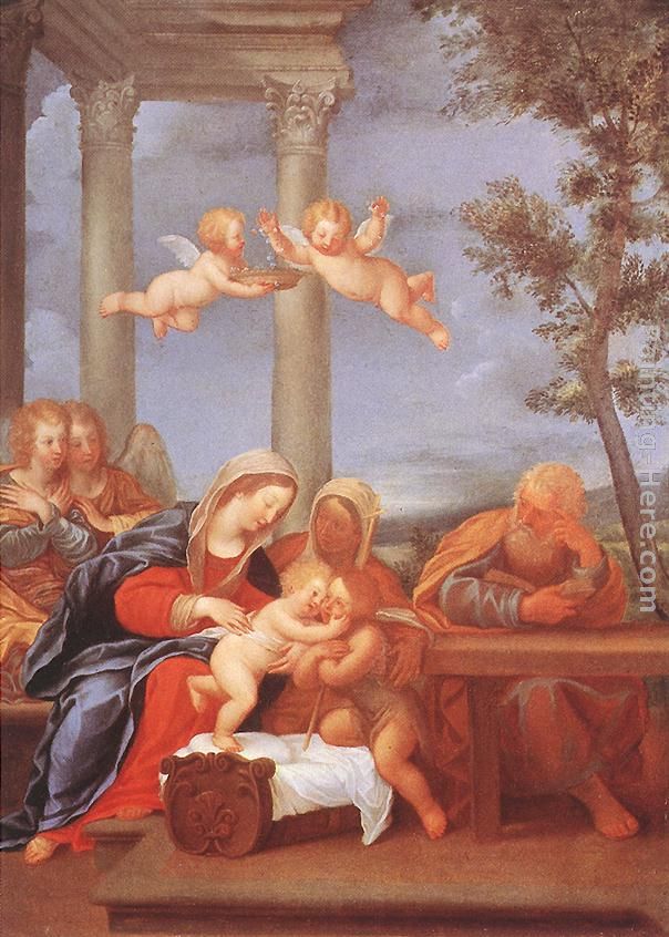 Holy Family painting - Francesco Albani Holy Family art painting
